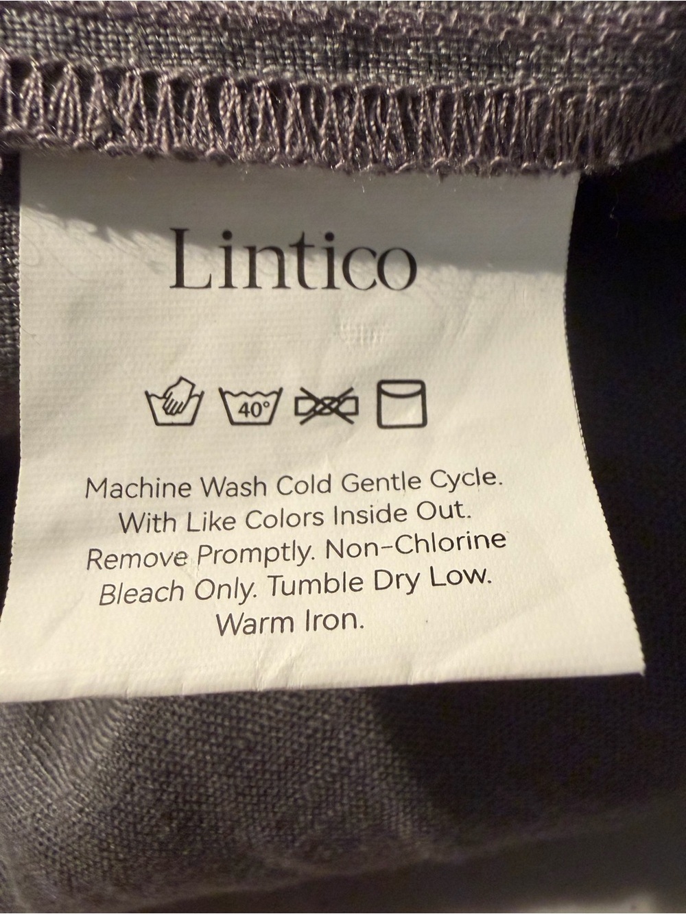 LINTICO Relaxed Short-Sleeve Gray Midi Dress size small 100% linen - Picture 8 of 9